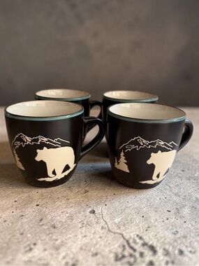 Bass Pro Shop Ceramic Coffee Cups set of 4